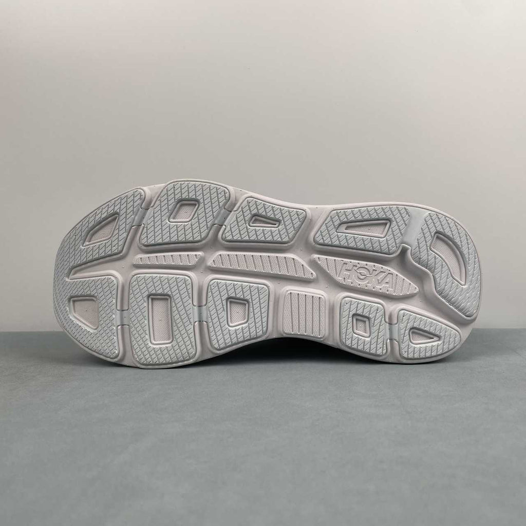HOKA Bondi 9 Gray, Navy & Orange Sneakers