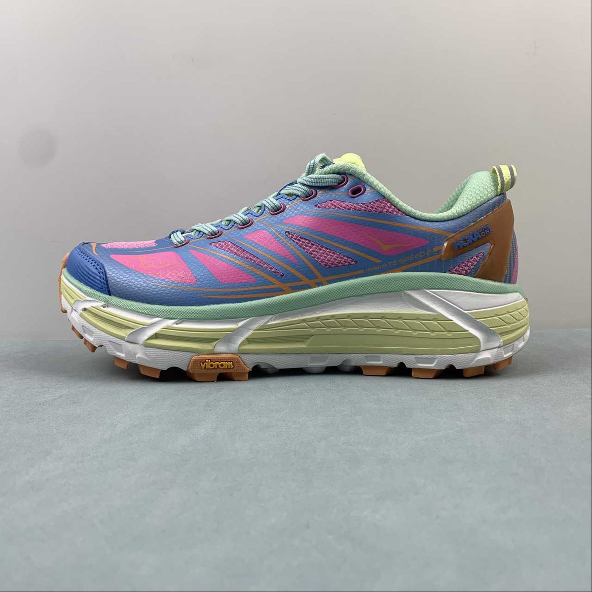 HOKA Mafate Speed 2 Sneakers - Pink, Blue & Mint Green