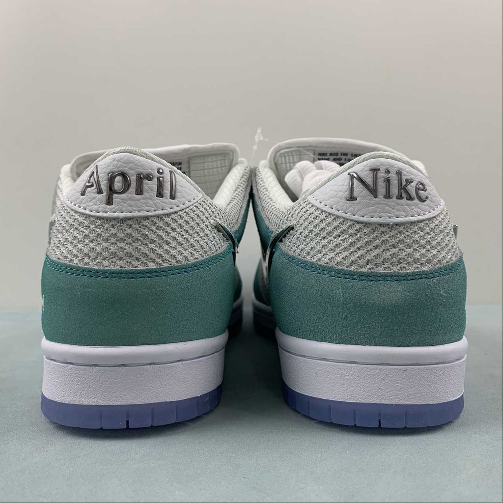 Nike SB Dunk Low Pro April – Teal, White & Metallic Silver  FD2562-400