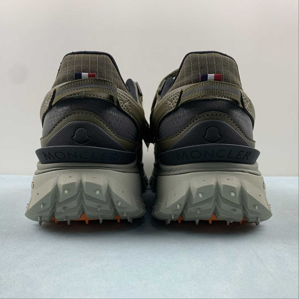 Moncler x Hoka Mafate Speed    Olive Green Trail-Style Sneakers