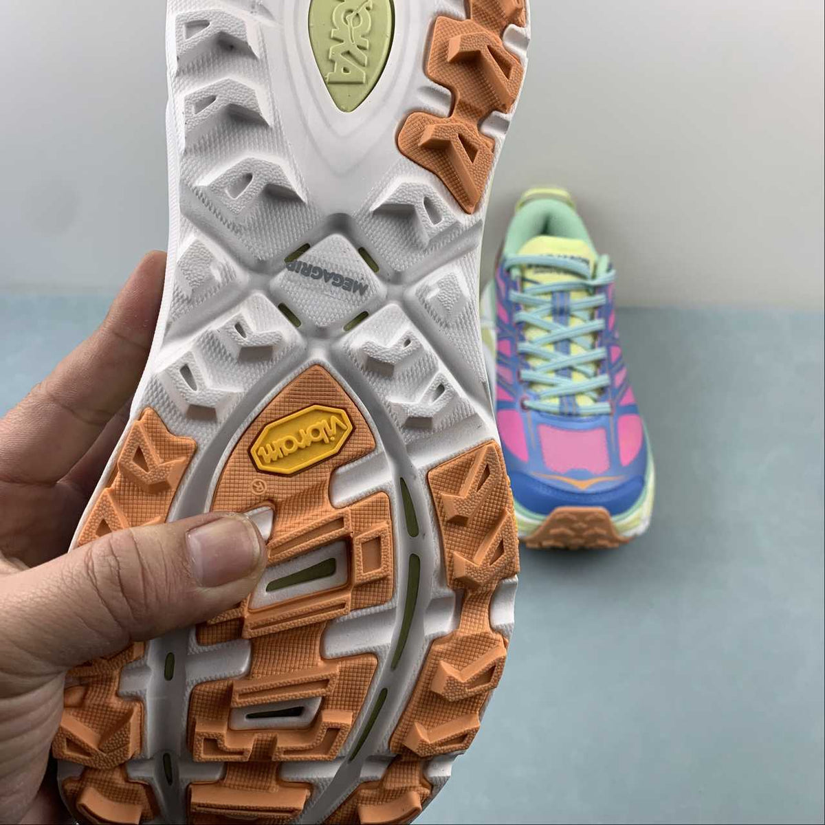 HOKA Mafate Speed 2 Sneakers - Pink, Blue & Mint Green