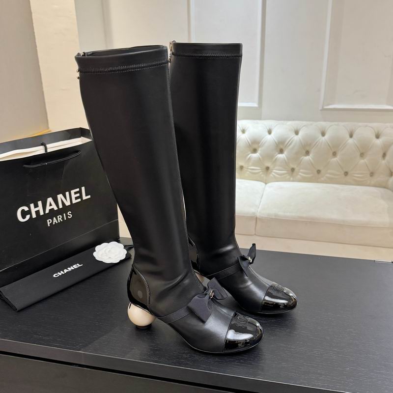 Chanel Knee-High Stretch Boots