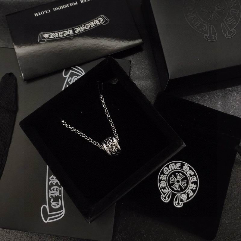 Chrome Hearts Barrel Bead Chain Necklace – Sterling Silver