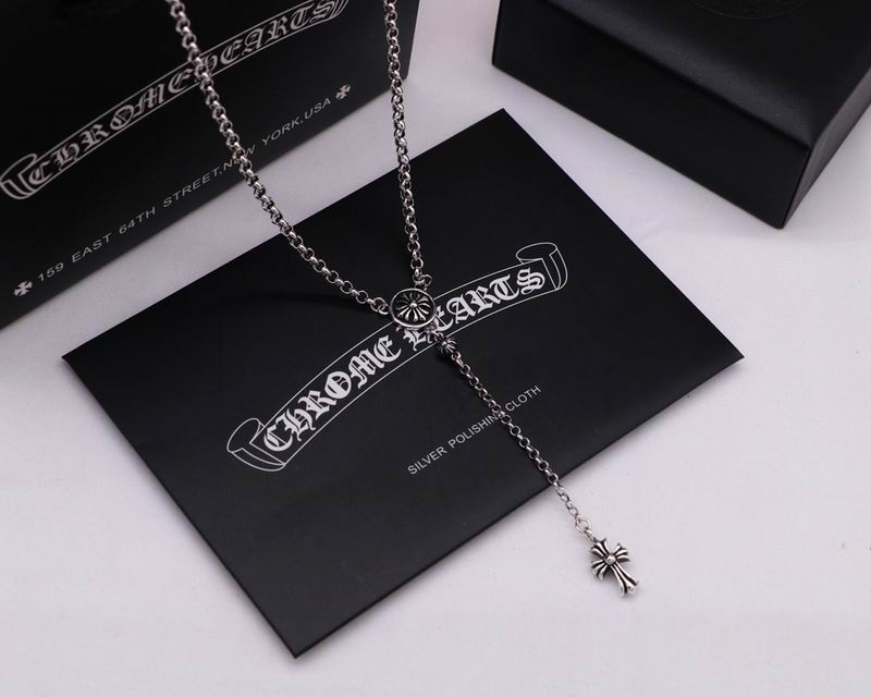 Chrome Hearts Cross Lariat Necklace – Sterling Silver