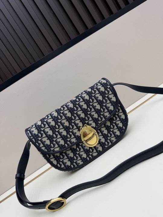 Christian Dior 30 Montaigne Bag – Blue Oblique Jacquard Canvas