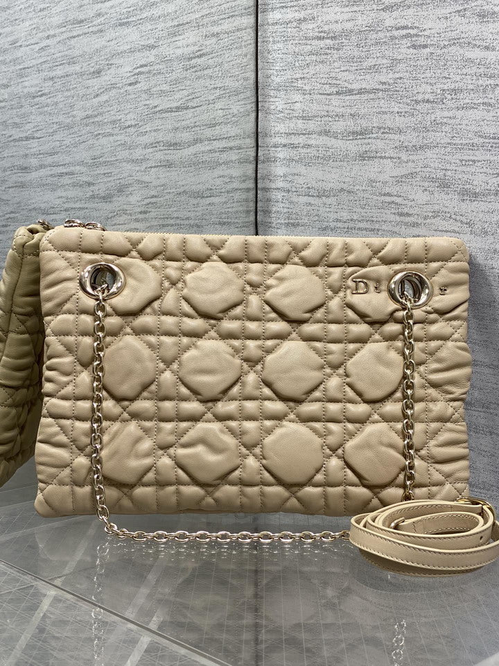 Dior Crunchy Cannage Quilted Leather Crossbody Bag