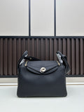 Hermes Black Structured Handbag with Shoulder Strap