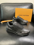 Louis Vuitton Run Away Sneaker Monogram Eclipse Black with orange LV box