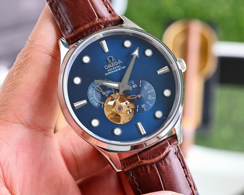 Omega De Ville Tourbillon Co-Axial Chronometer – Blue Dial & Brown Leather Strap