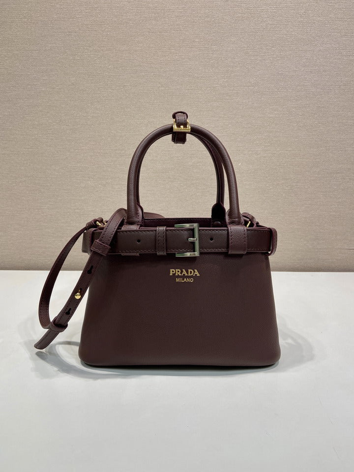 Prada Buckle Small Leather Handbag