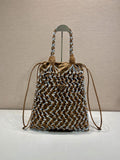 Prada Macramé Rope Tote Bag — Tobacco Brown