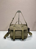 Prada Re-Nylon Canvas Messenger Bag — Army Green