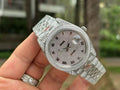Iced Out Diamond Datejust Style Watch – Full Pavé Diamond Dial & Bracelet