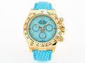 Rolex Cosmograph Daytona 40mm 18k Yellow Gold – Turquoise Dial & Strap