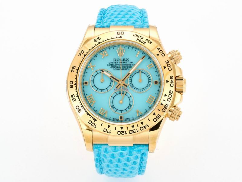 Rolex Cosmograph Daytona 40mm 18k Yellow Gold – Turquoise Dial & Strap