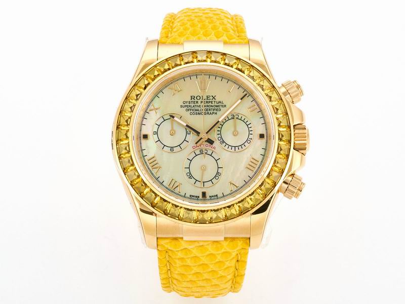 Rolex Daytona Cosmograph Yellow Gold Yellow Sapphire Bezel Mother-of-Pearl Dial