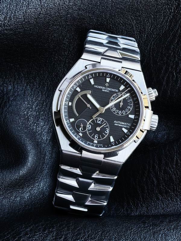 Vacheron Constantin Overseas Chronograph 42mm Steel Black Dial