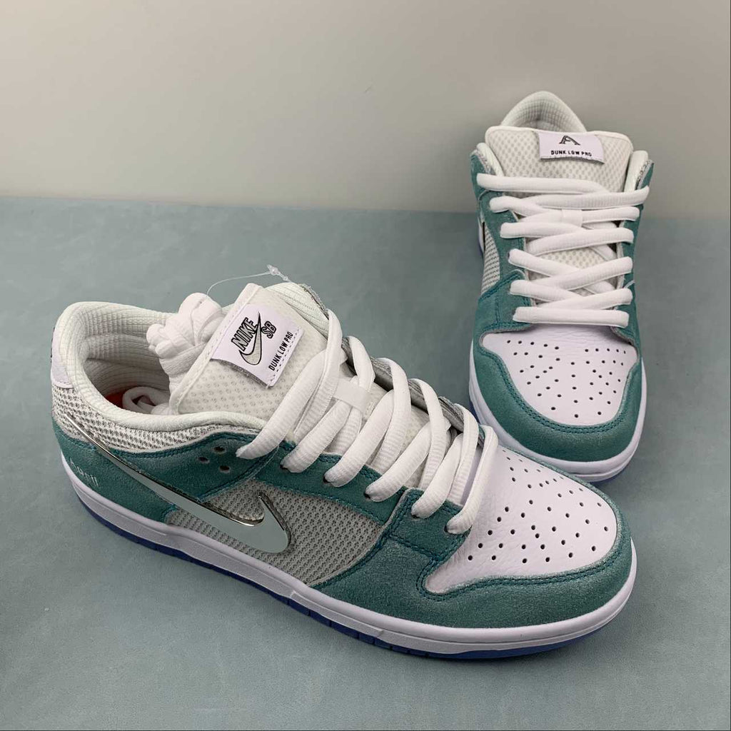 Nike SB Dunk Low Pro April – Teal, White & Metallic Silver  FD2562-400