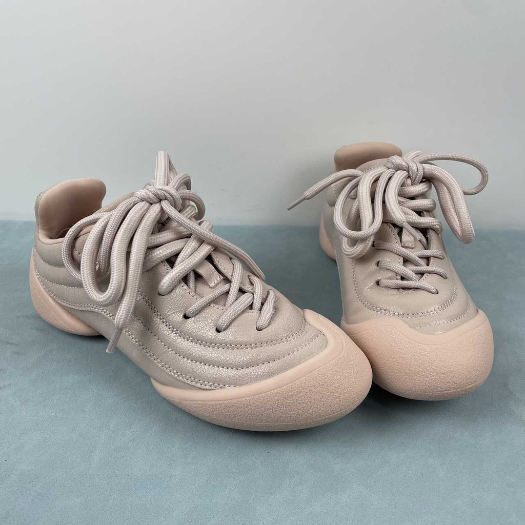 Alexander McQueen Taupe Lace-Up Sneakers
